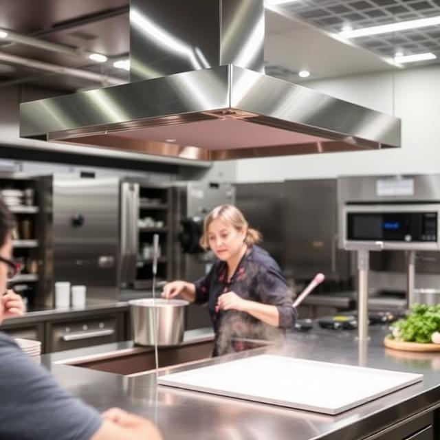 Commercial kitchen hood extractor planning concept