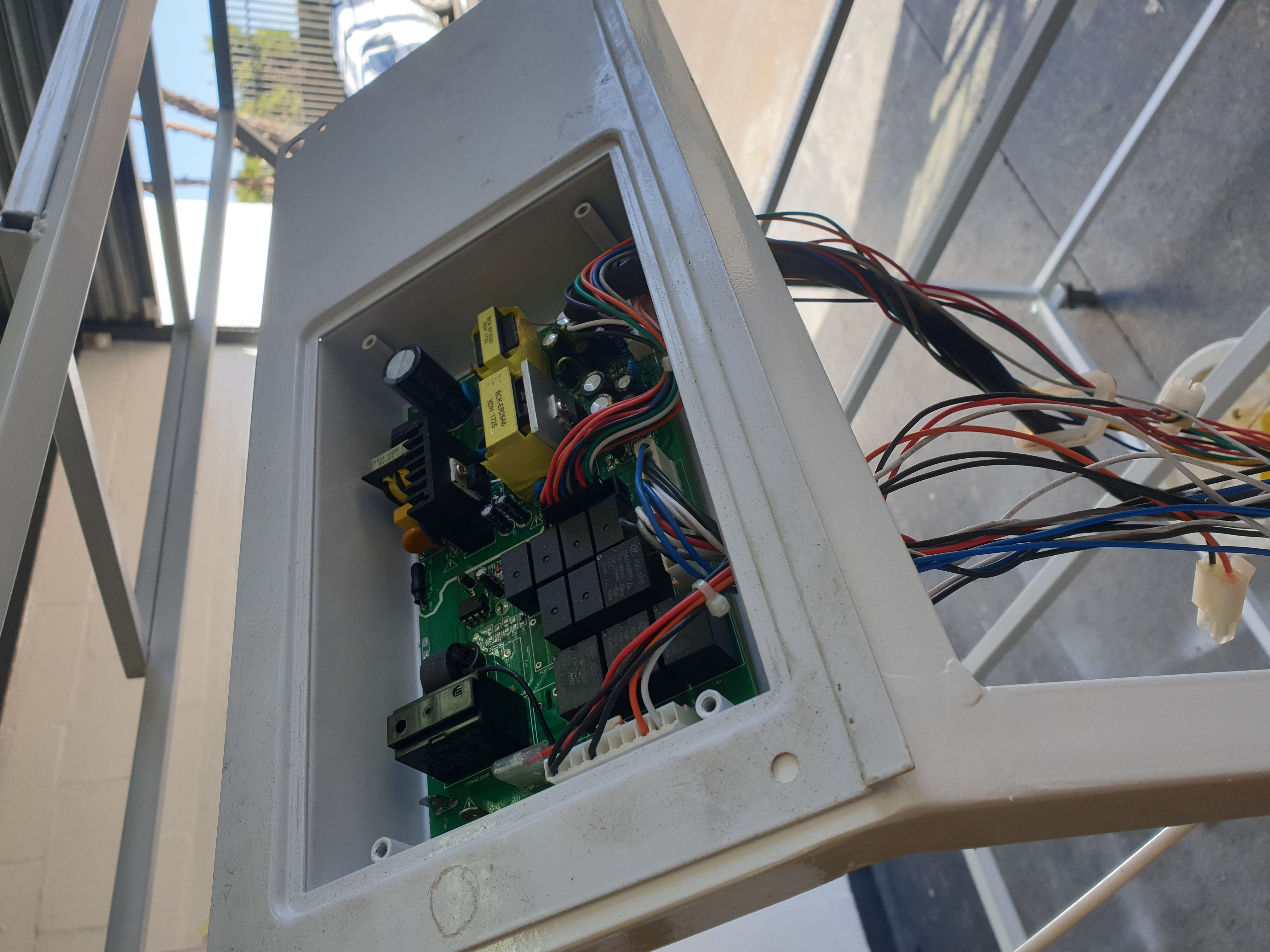 Control wiring for a custom built chocolate spray booth
