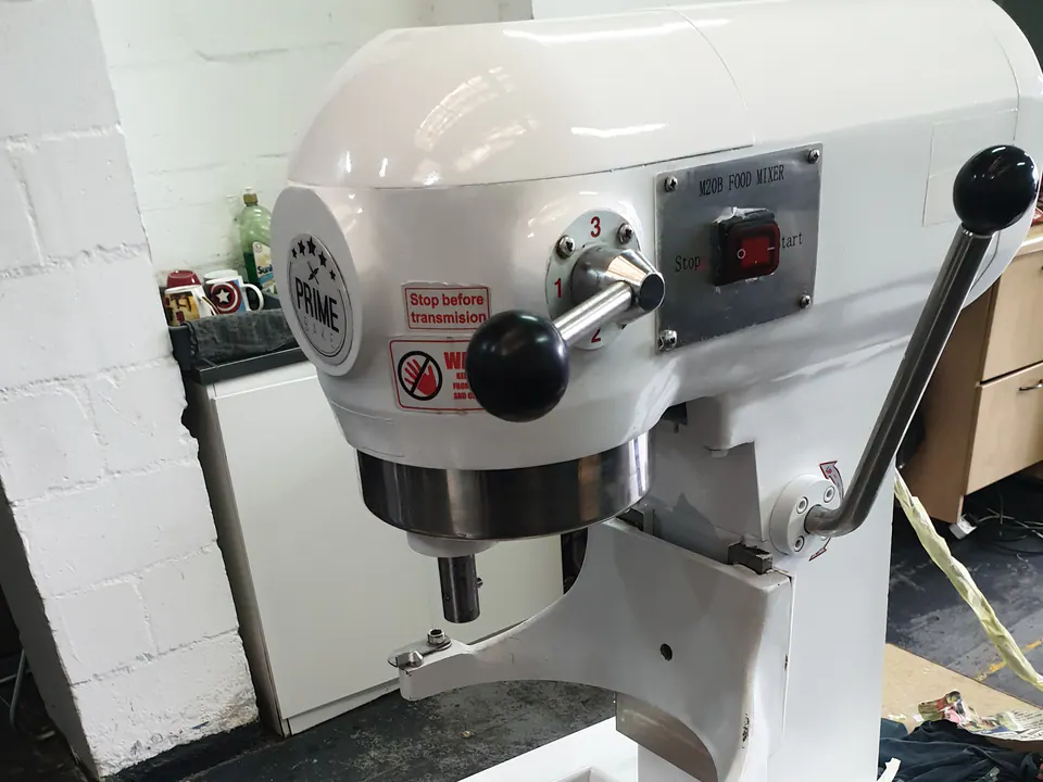 Commercial cake mixer during bearing and gear rebuild