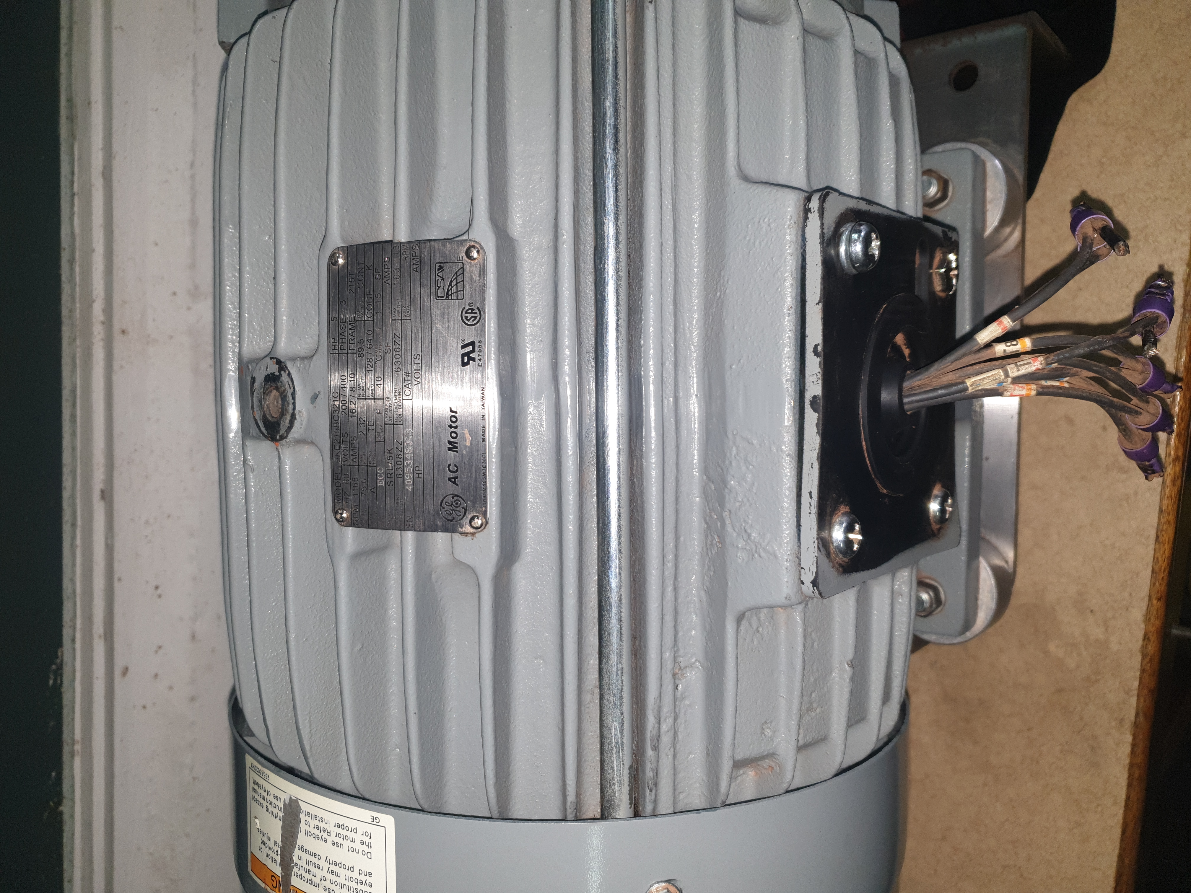 Commercial mixer motor data plate and wiring checks