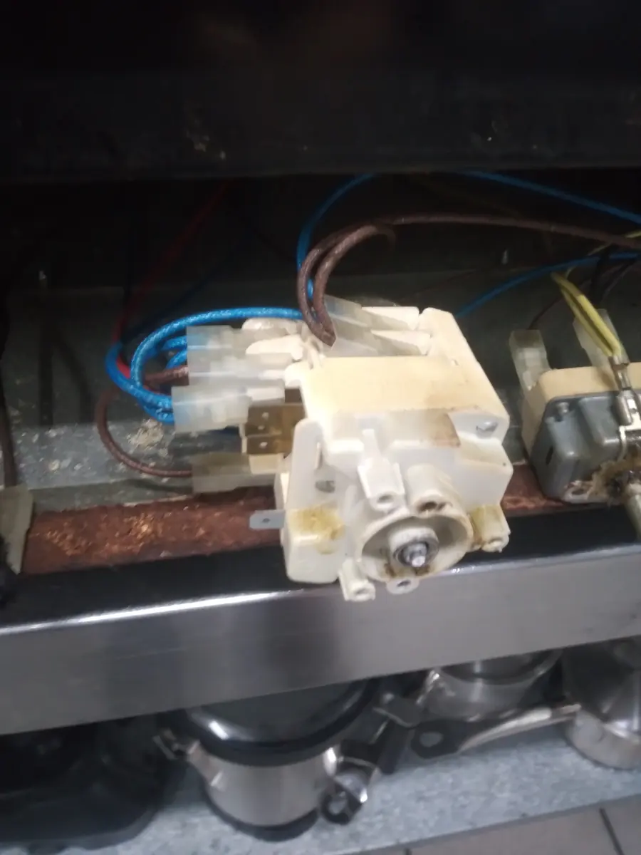 Heat-damaged commercial oven selector switch