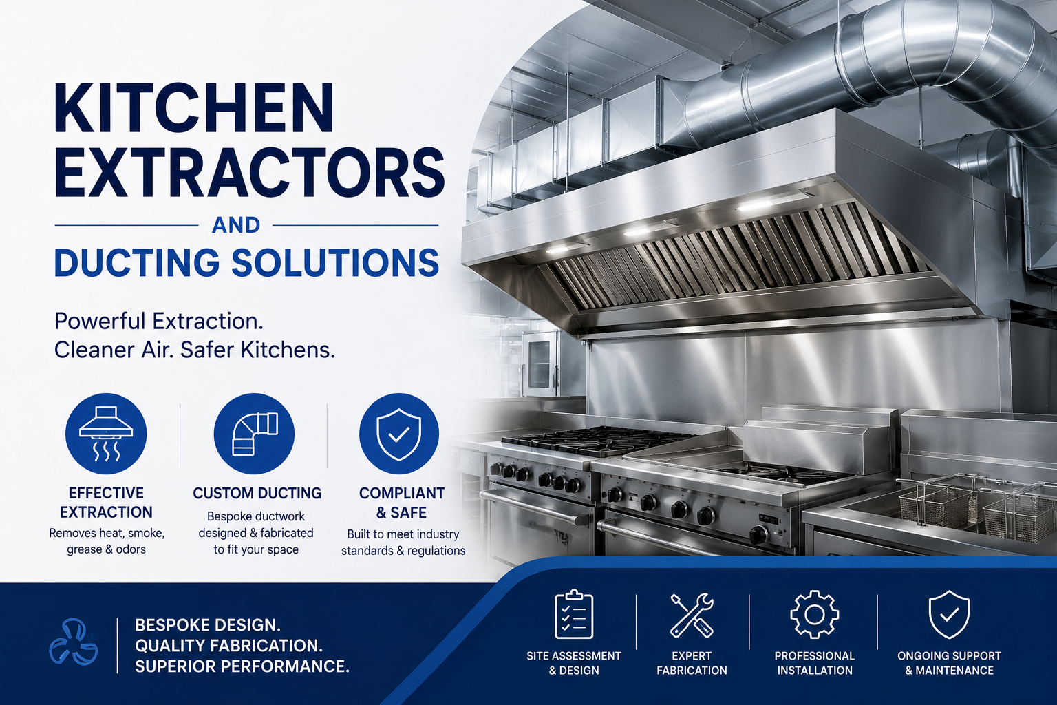 Kitchen extractors and ducting solutions for commercial kitchens in Cape Town