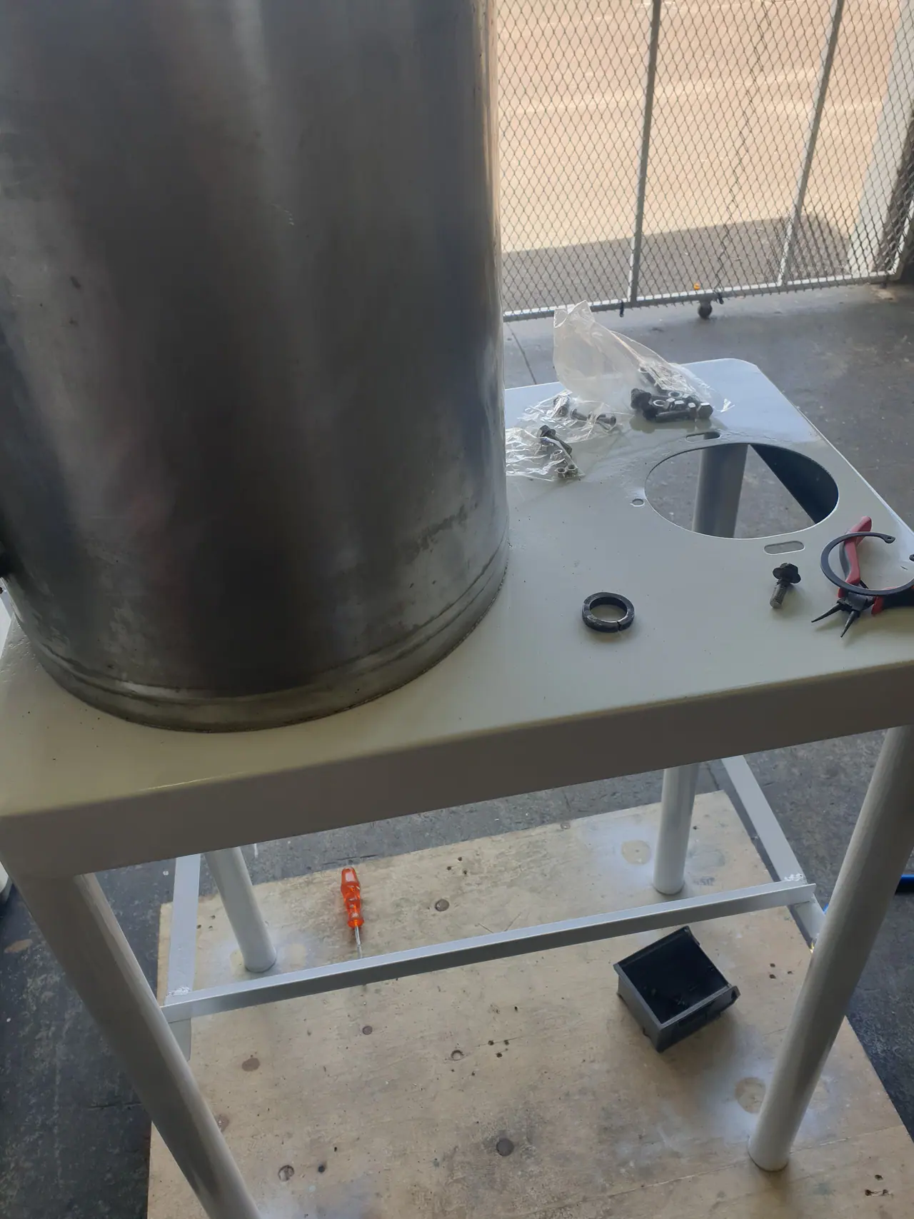 Potato peeler rebuilt frame and body after respray